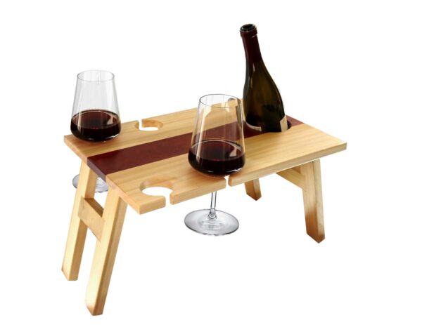 “Bottle and Glass” Portable Wine Table - Image 6