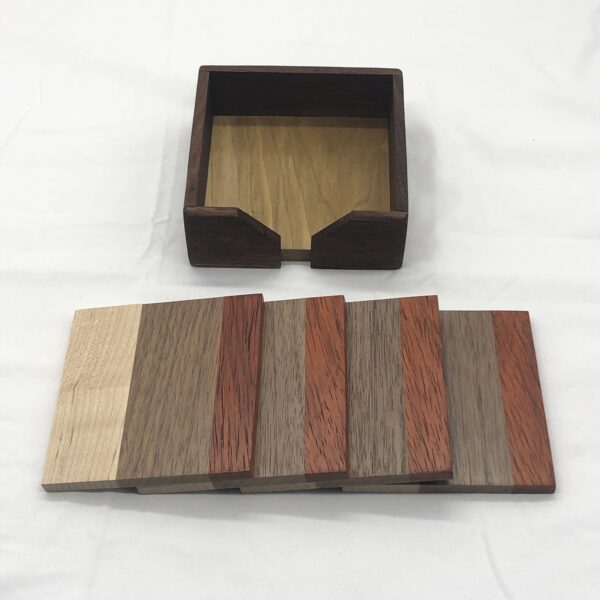 Hand Made Wood Coasters Set of 4