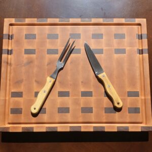 BBQ Chopping board with meat juice groove.