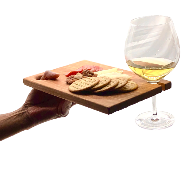 Wine Party Plate, Plates with Wine Glass Holder