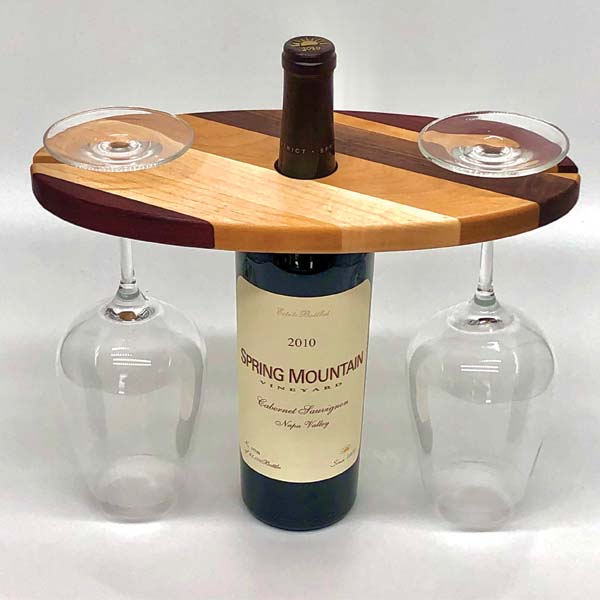 Wine Bottle & Glass Caddy