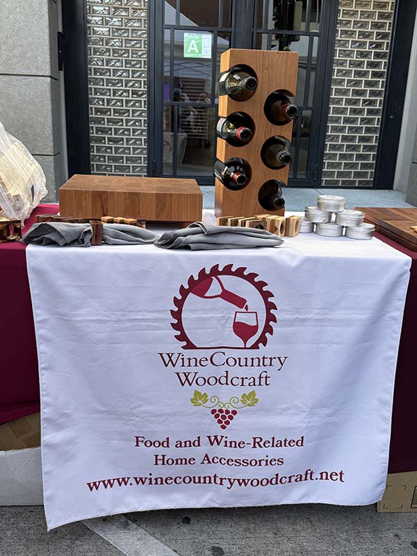 Wine Country Woodcraft main table event display